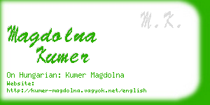 magdolna kumer business card